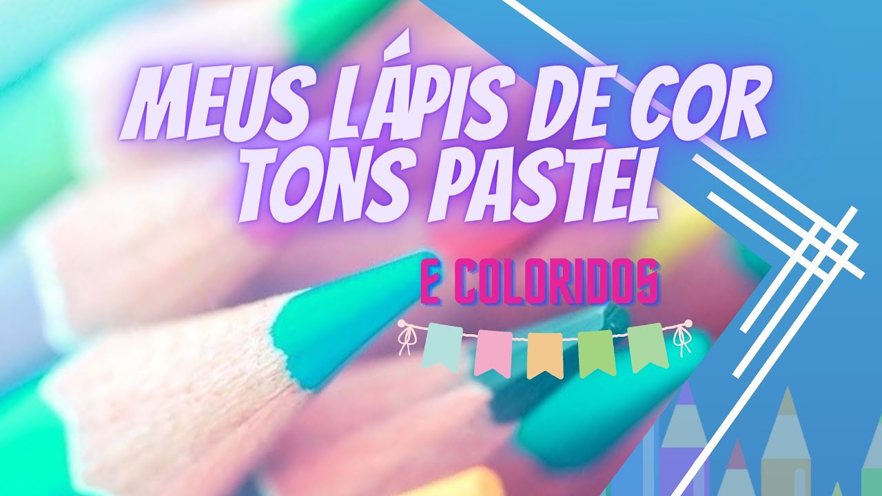 L&aacute;pis de cor de Tons Pastel - E Meus coloridos