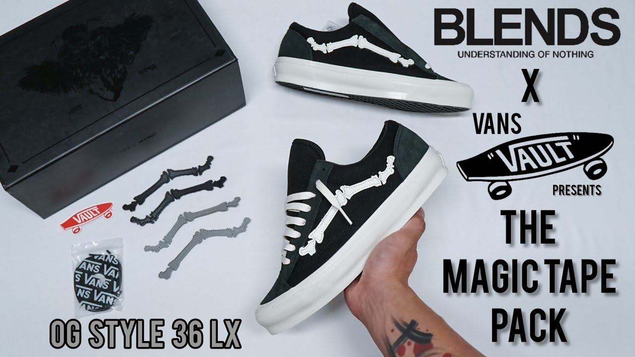 Blends and Vans Vault Magic Tape OG Style 36 LX - Unboxing, Lace and Velcro Swap, and On-feet video