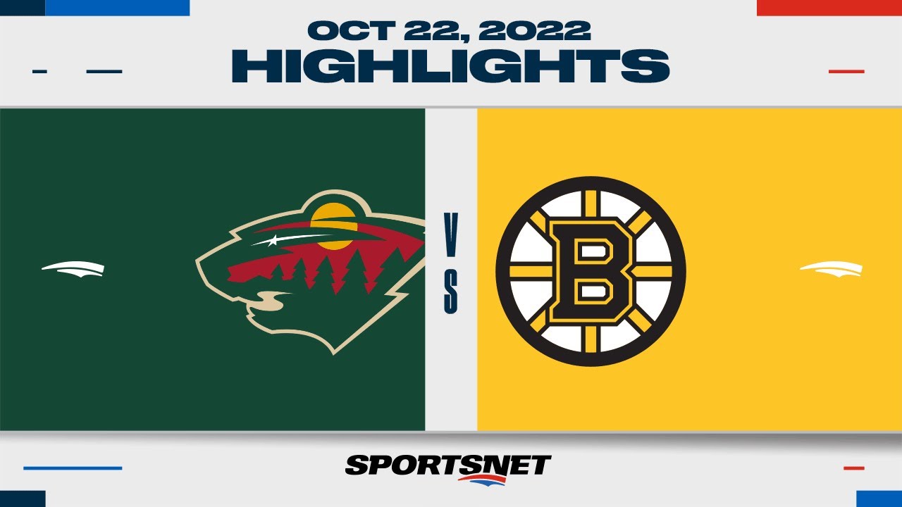 NHL Highlights | Wild vs. Bruins - October 22, 2022