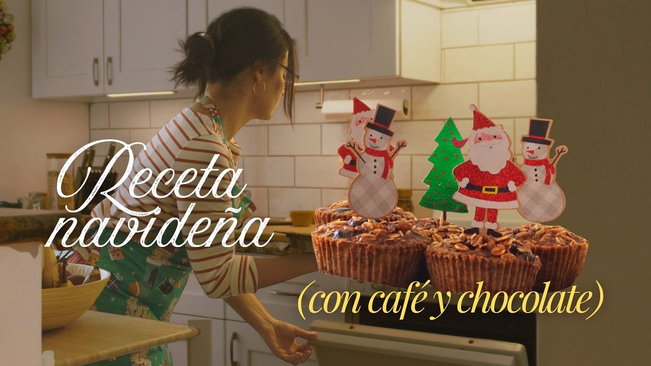 Un diciembre lento y tranquilo | Mini muffins navideños de chocolate y café + Tarde en familia 🎄