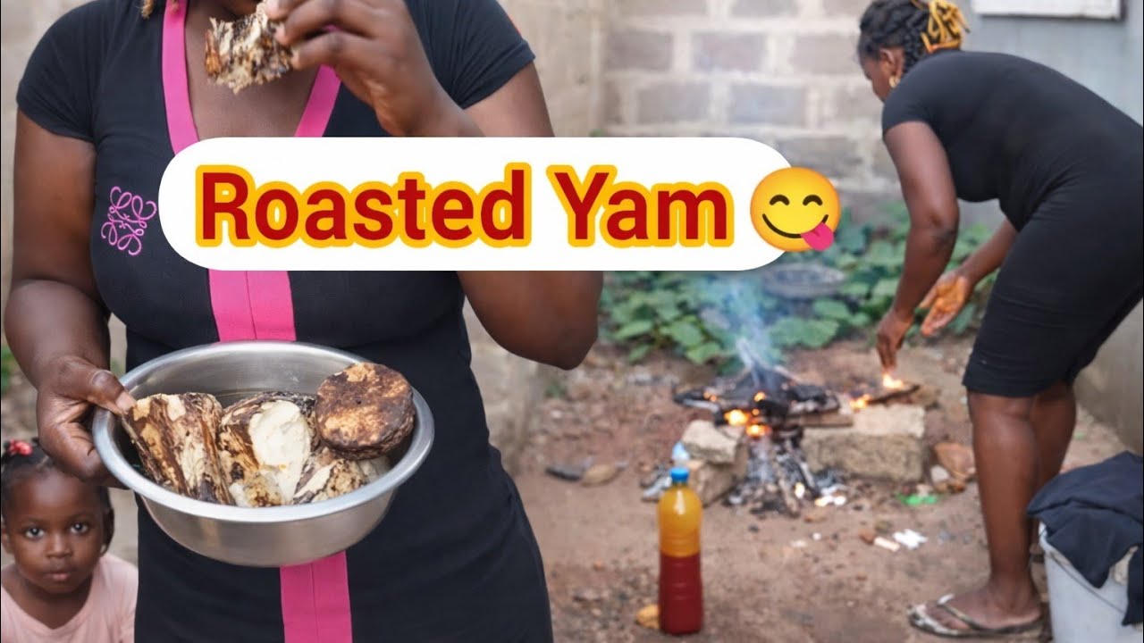 Roasted yam 😋 learn how to roast yam 