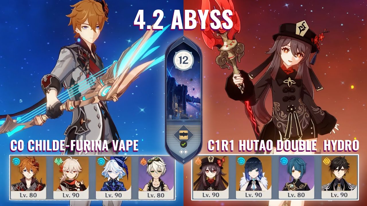Childe Furina Vape & Hu Tao Double Hydro | 4.2 Spiral Abyss Floor 12