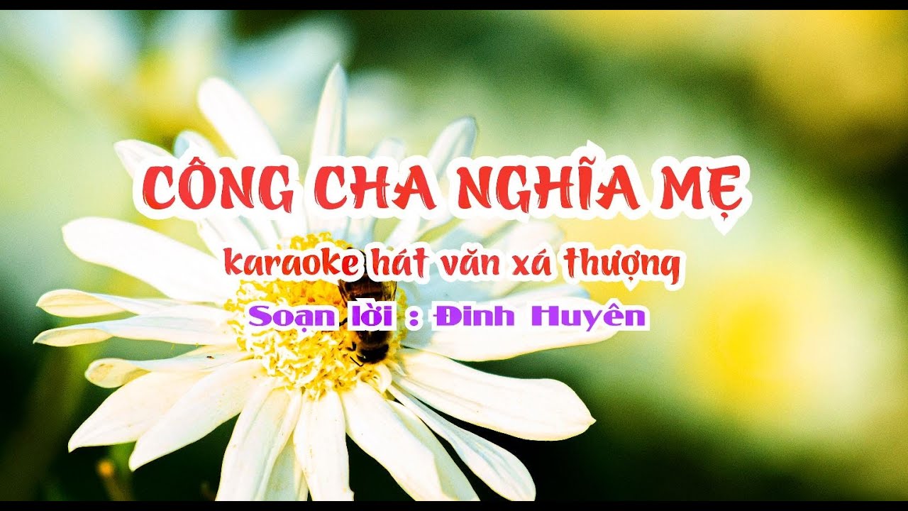 karaoke h&aacute;t văn x&aacute;n thượng C&ocirc;ng Ơn Cha Mẹ, soạn lời Đinh Huy&ecirc;n