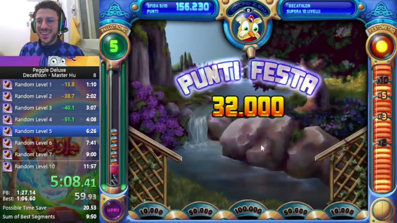 Peggle Deluxe - Decathlon Speedrun - Master Hu - 10:54