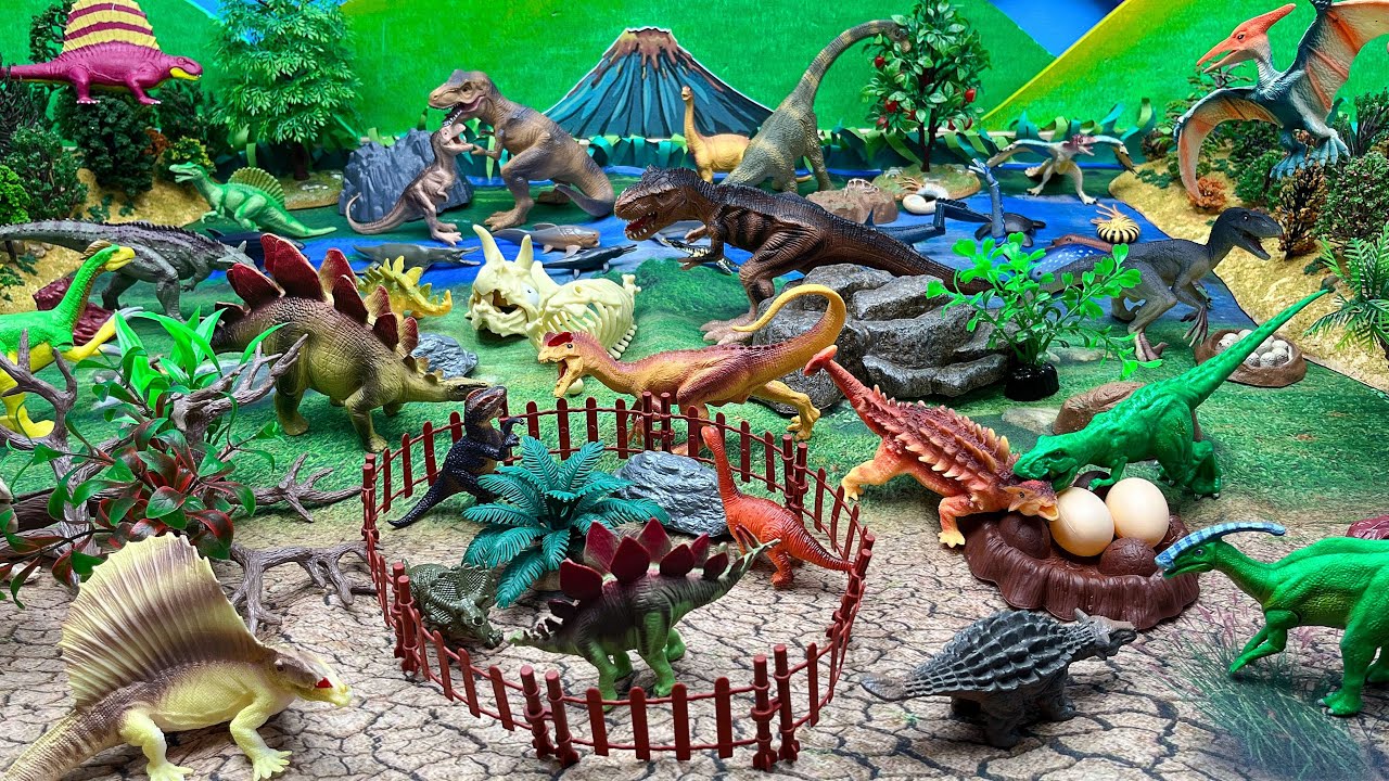 Dinosaur World In Broken Dino Eggs | Diorama kids craft 티라노사우루스 공룡 쥬라기월드