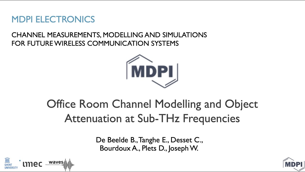 MDPI Electronics -  Office Room Channel Modelling and Object Attenuation at Sub-THz Frequencies