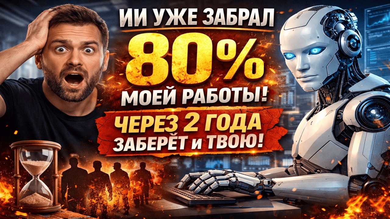 ИИ уже забрал 80% моей работы. Через 1-2 года заберёт и твою.