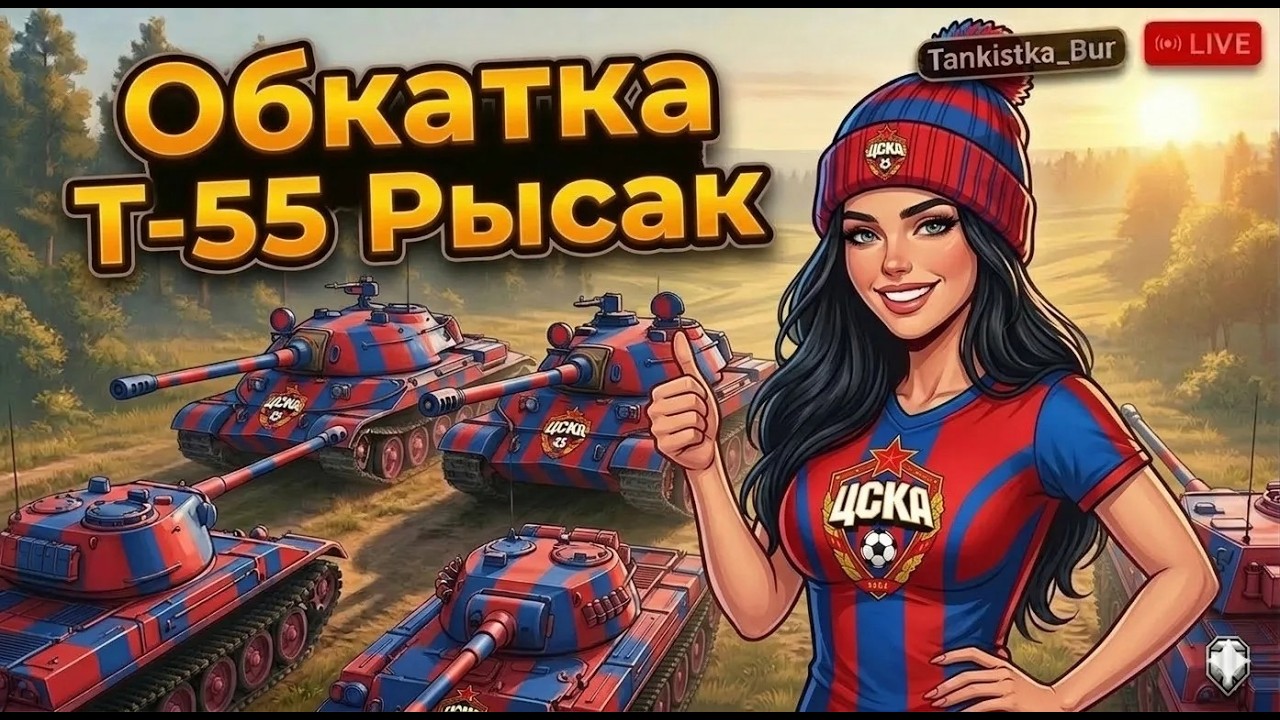 ОБКАТЫВАЮ Т 55 РЫСАК❤️ДЕНЬ 114
