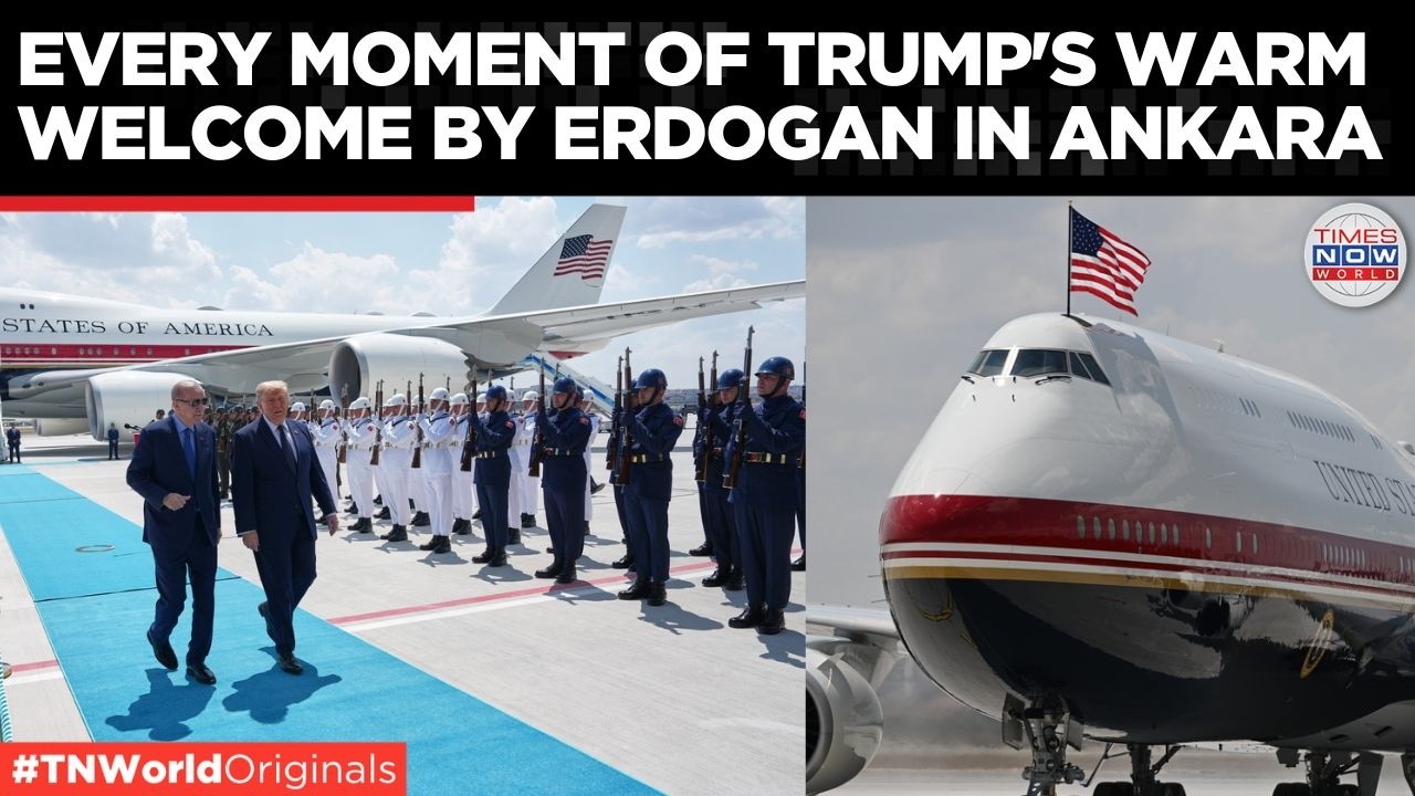 Trump Lands in Ankara | Full NATO Summit Arrival, Erdogan Welcome & Red Carpet Ceremony