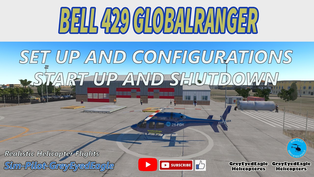 Bell 429 GlobalRanger — Настройка, полный запуск и выключение. X-Plane 11.