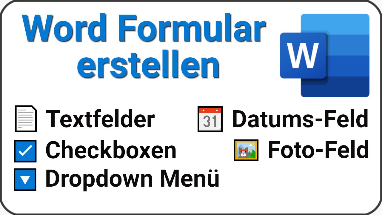 Word Formular erstellen 📄 Textfeld einfügen ☑️ Checkbox erstellen 🔽 Dropdown Menü