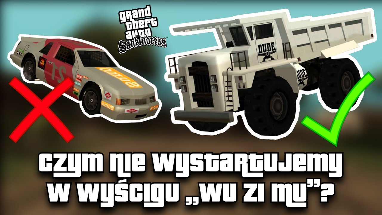 Jakimi autami NIE WYSTARTUJEMY w wyścigu w GTA San Andreas?