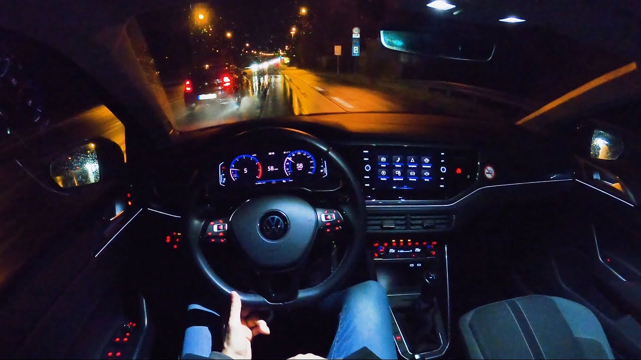 2021 VW POLO 1.0 TSI R-LINE 110 PS NIGHT POV TOPSPEED AUTOBAHN DRIVE A3 WUERZBURG (60 FPS)