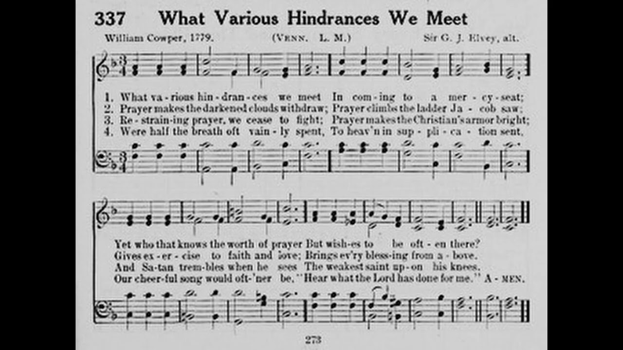 What Various Hindrances We Meet (Hesperus)