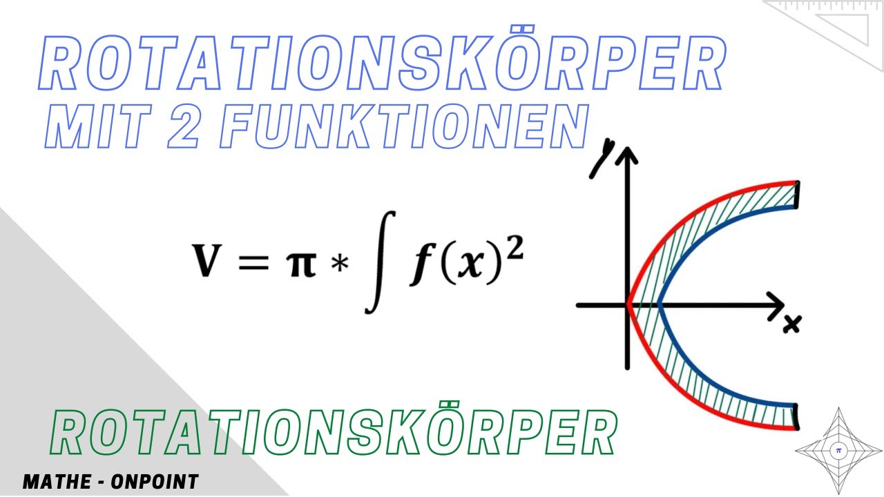 Rotationskröper und Volumen zwischen zwei Funktionen (Anwendungsaufgabe)