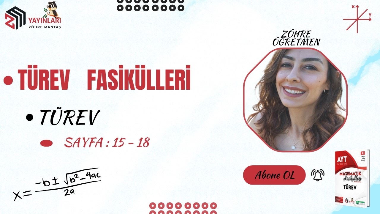 YKS-AYT 2025 - 2026  I  Türev Fasikülü (SYF 15-18)