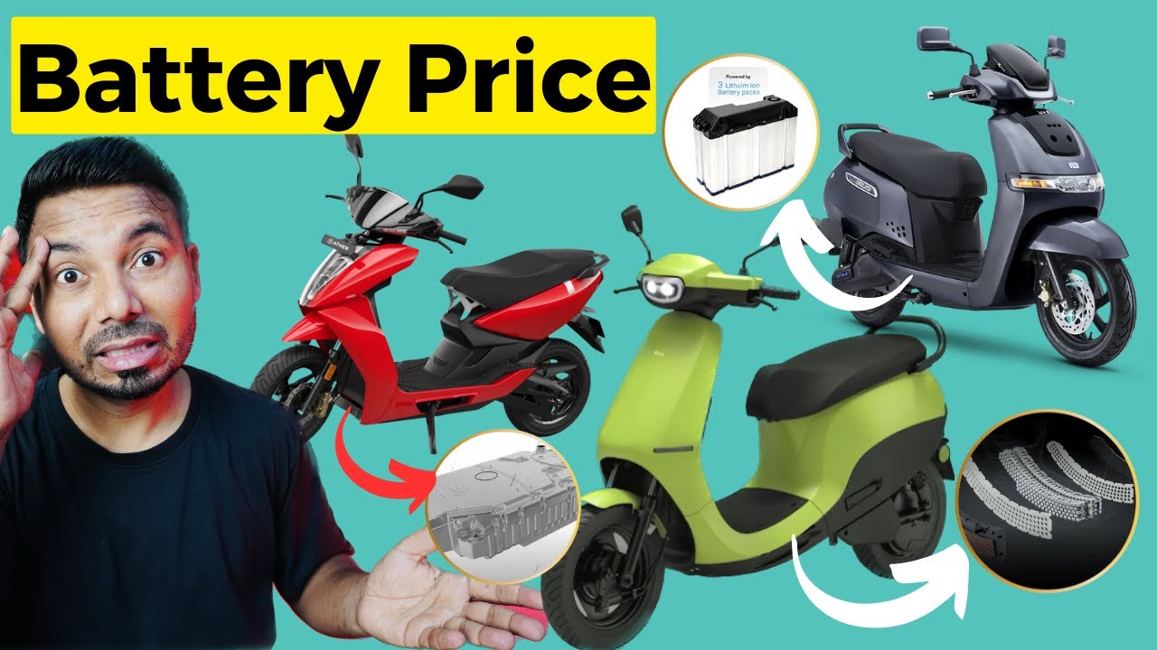 Electric Scooter Battery Price in India 🔋 Ola S1 Pro | Ather 450x | TVS iQube #autowiser
