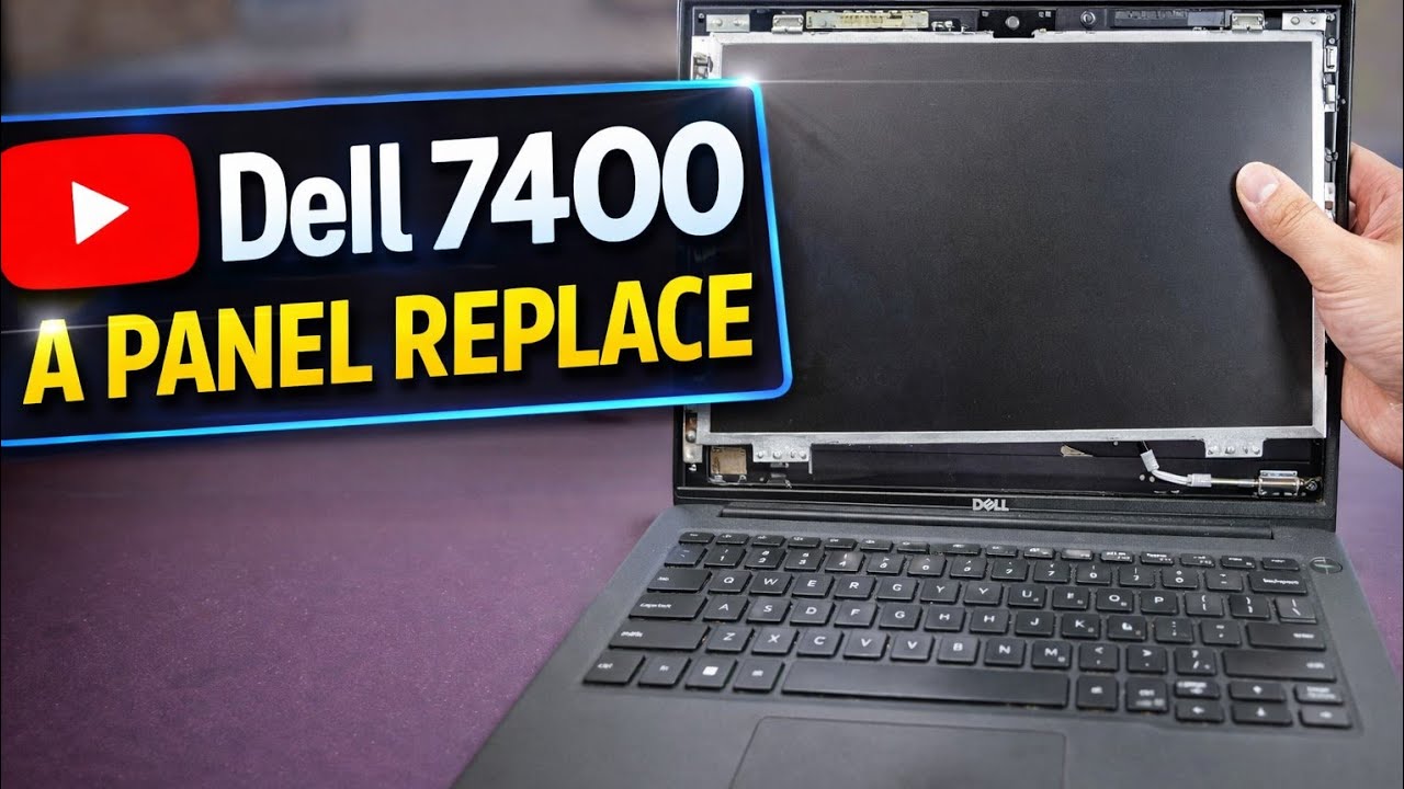 Dell 7400 A panel replace #laptop 