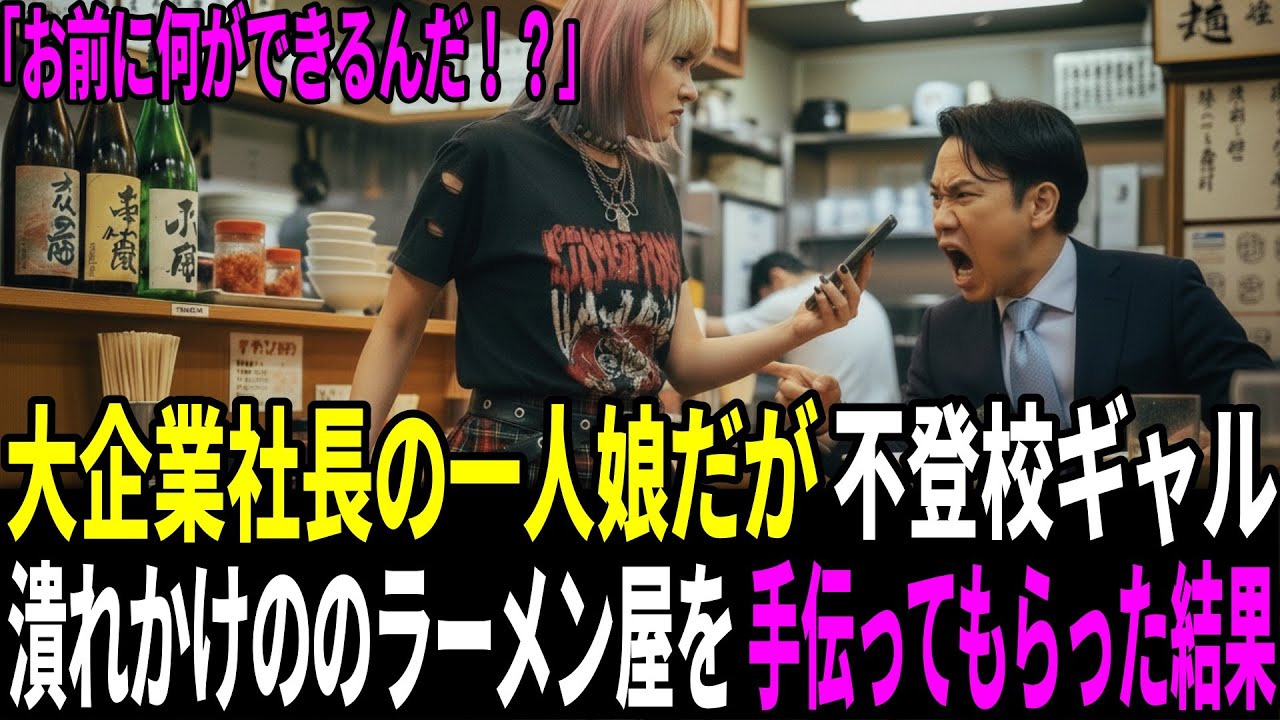 大企業社長の一人娘だが社会常識ゼロの不登校ギャル、潰れかけののラーメン屋の仕事を手伝ってもらった結果