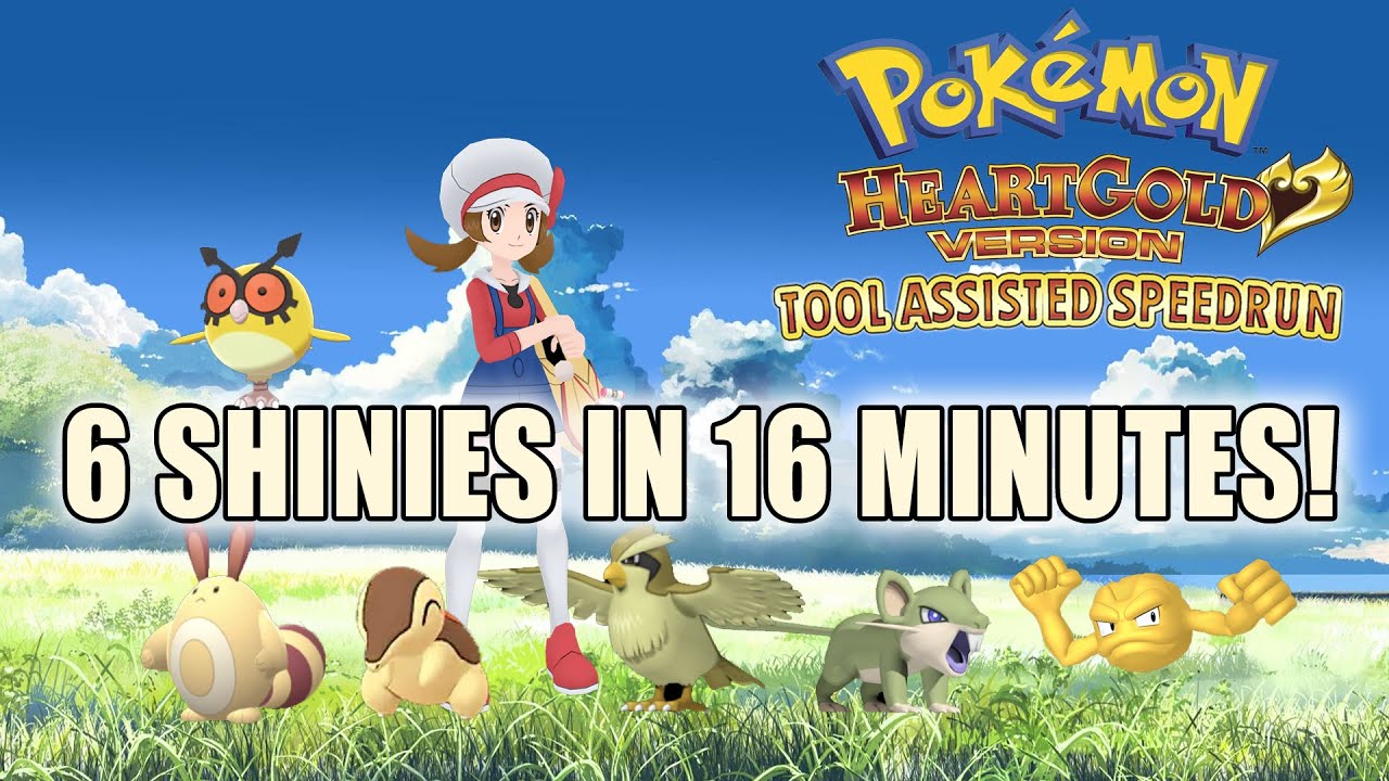 Pokemon HeartGold - Full Shiny Team in under 17 minutes! (Tool Assisted Speedrun)