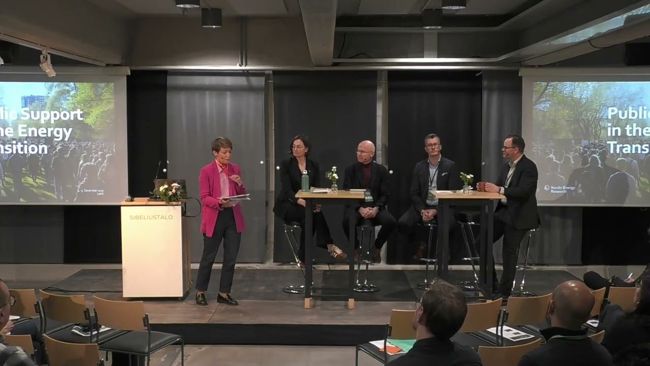Public support in the energy transition: Panel discussion 1