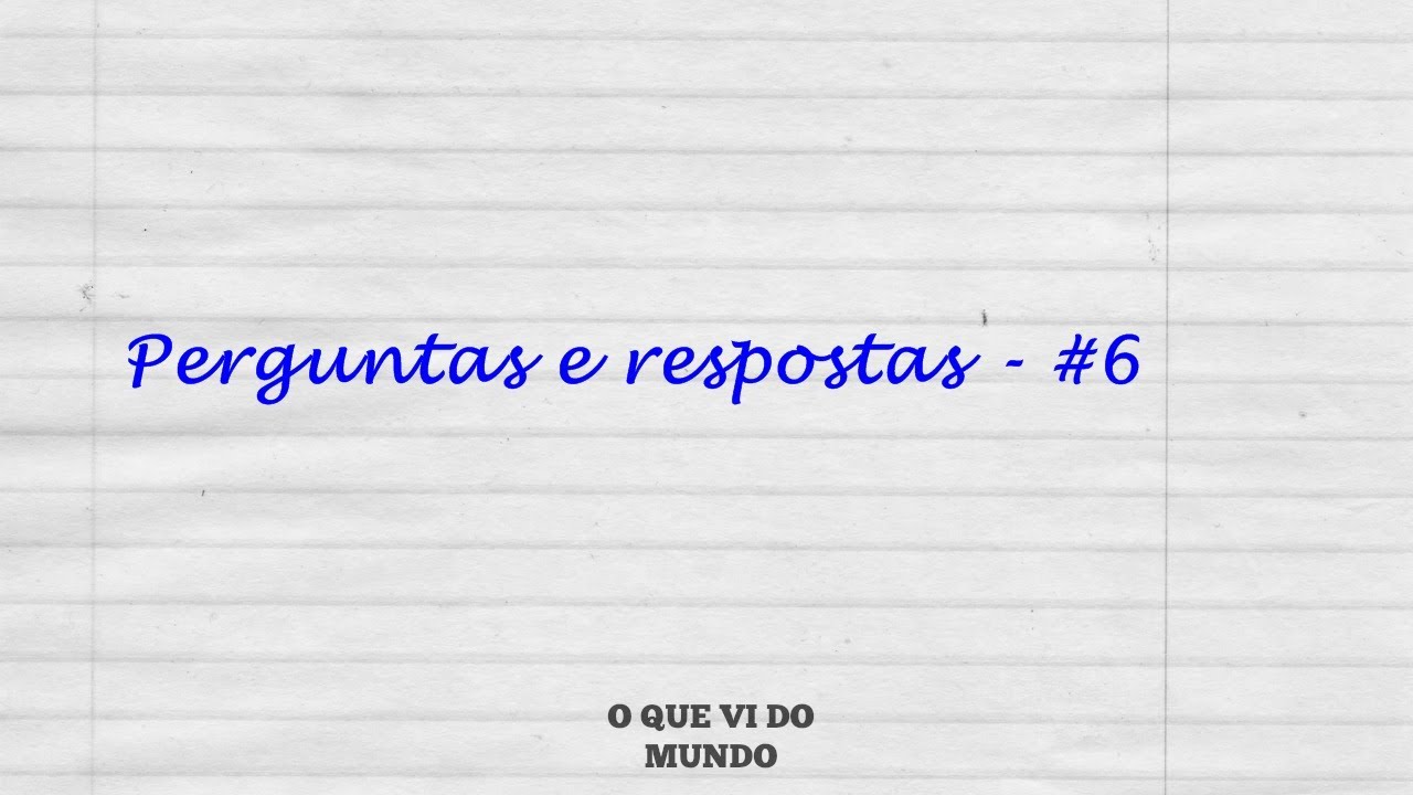 Respondendo perguntas - #6 : indicações de leitura, hábitos de leitura etc.