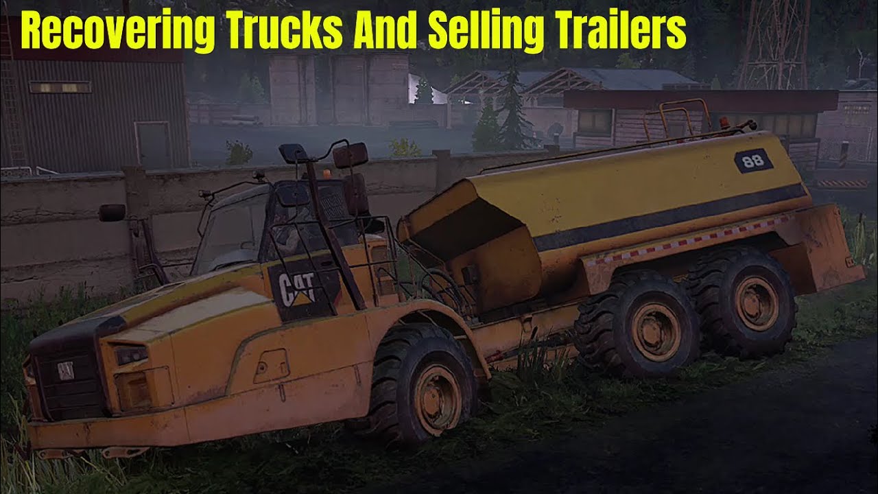 Black Badger Lake - Recovering Trucks  And Selling Trailers - SnowRunner Play Through Part 496