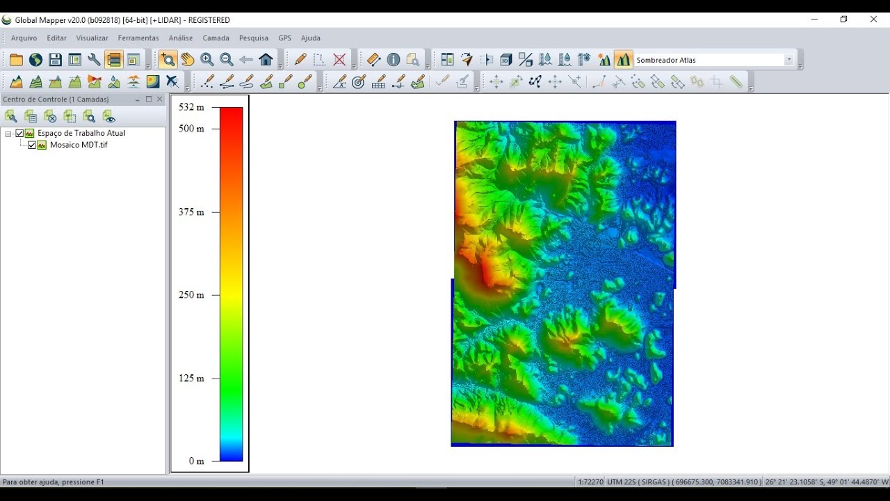 Mosaicando Modelos de Terreno no Global Mapper