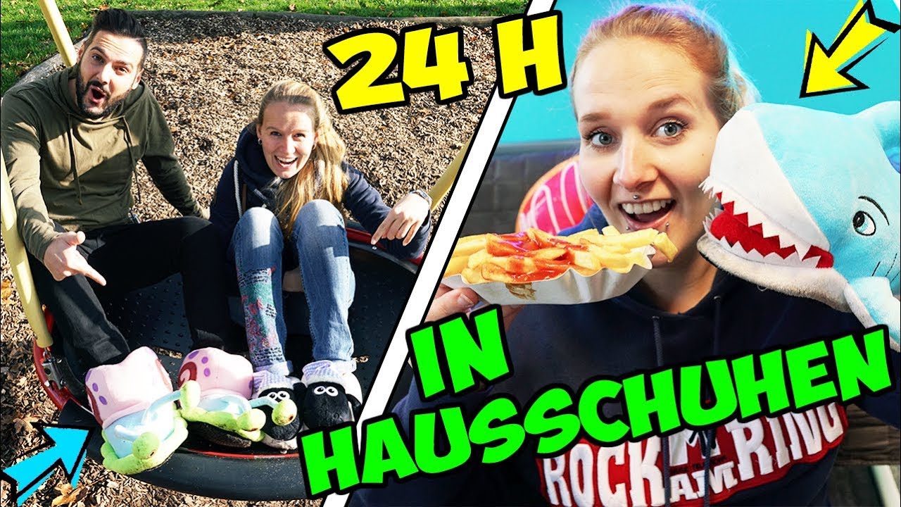 24 STUNDEN IN HAUSSCHUHEN - Nina, Kaan & Kathi sind 1 TAG IN PEINLICHEN PANTOFFELN auf der Strasse