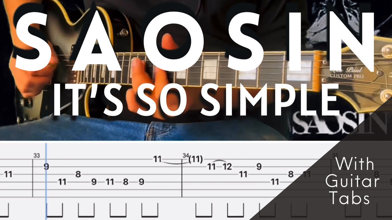 Saosin- It’s So Simple Cover (Guitar Tabs On Screen)