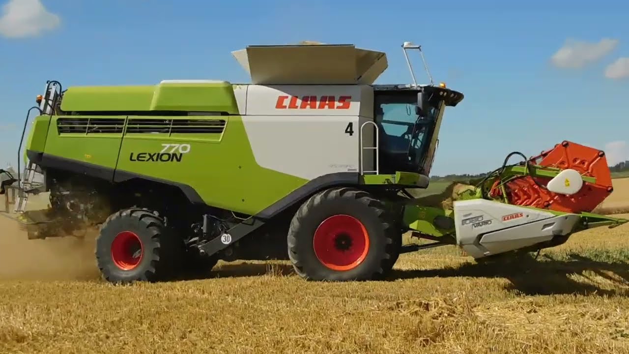 Žatva ozimného jačmeňa 2022, 3x Claas Lexion 770 APS Hybrid časť 1