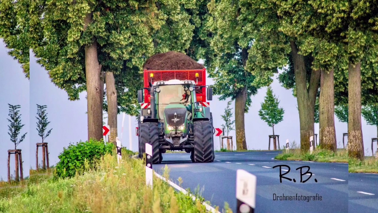 G&auml;rreste fahren [HD] Brandenburg - Fendt936 mit Tridem Annaburger Streuer HTS 31.04 Biogasanlage BGA