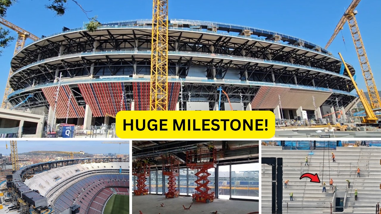 Camp Nou's Transformation Is UNSTOPPABLE! Massive Roof Progress, New Fa&ccedil;ade & Huge New Milestones