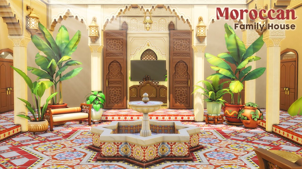Moroccan Family House 🕌✨| Courtyard Oasis  | The Sims 4 | Stop Motion Build | NO CC