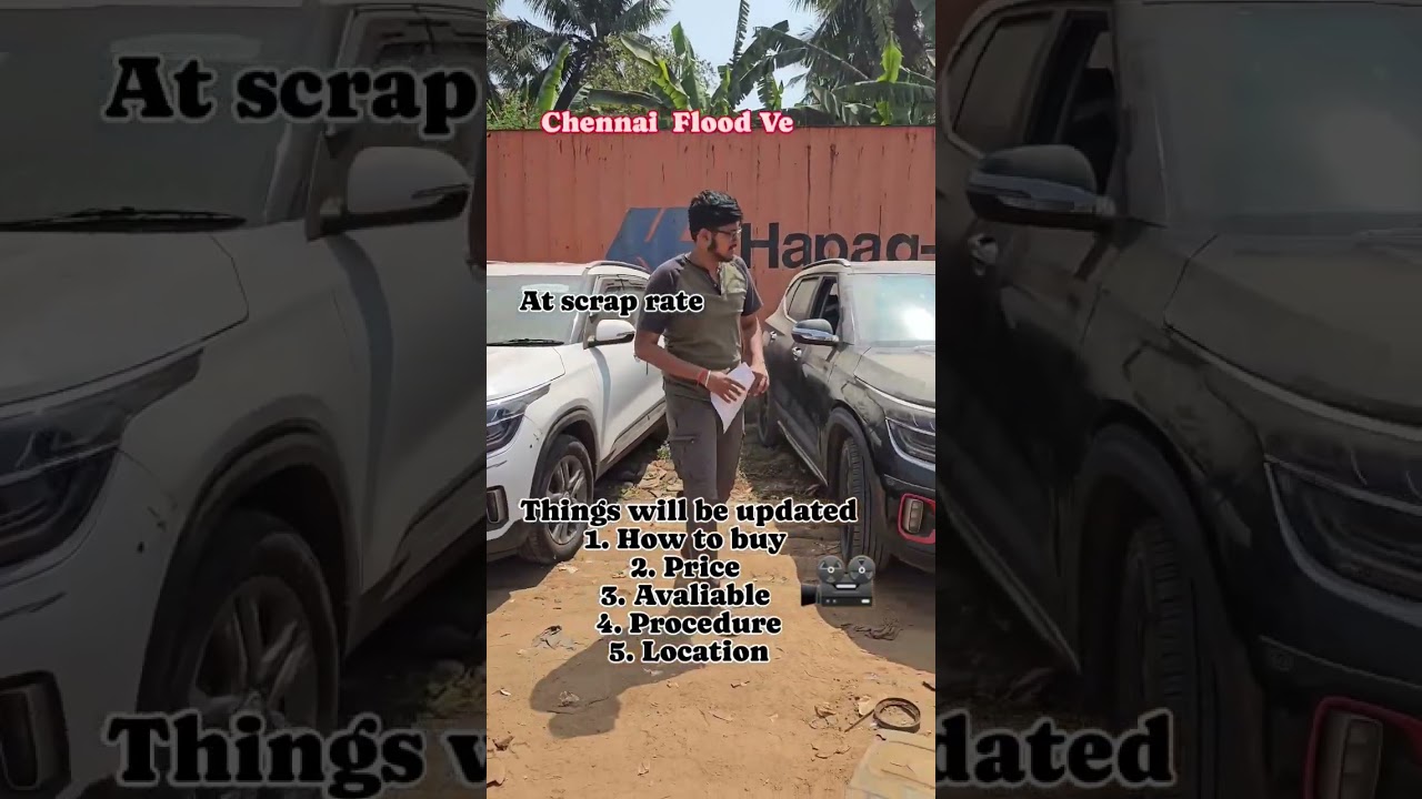 Chennai Flood vehicle scrap rate salvageCar insurance claim #ytshorts #salvage #kia #subscribe#share
