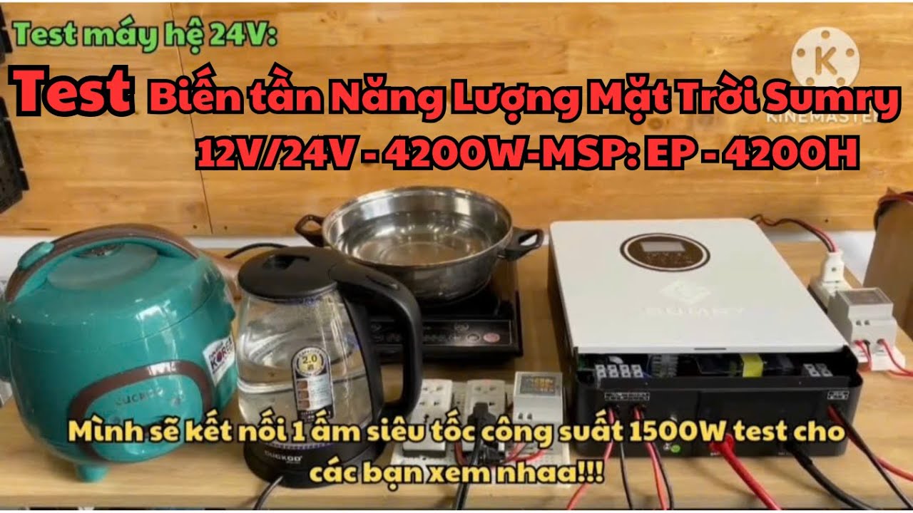 Test Biến tần Năng Lượng Mặt Trời Sumry 12V/24V - 4200W-MSP: EP - 4200H