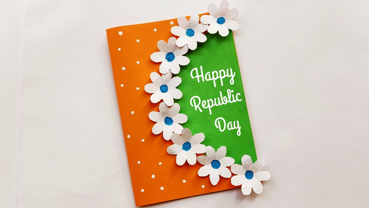 Republic Day card making | How to make republic day greeting card | Happy republic day card easy