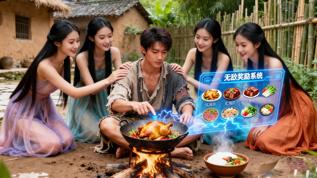 In A Famine Era,I Awakened A God-Level Hunting System,Caught Hares&Fed 3 Beautiful Ceos With Meat!