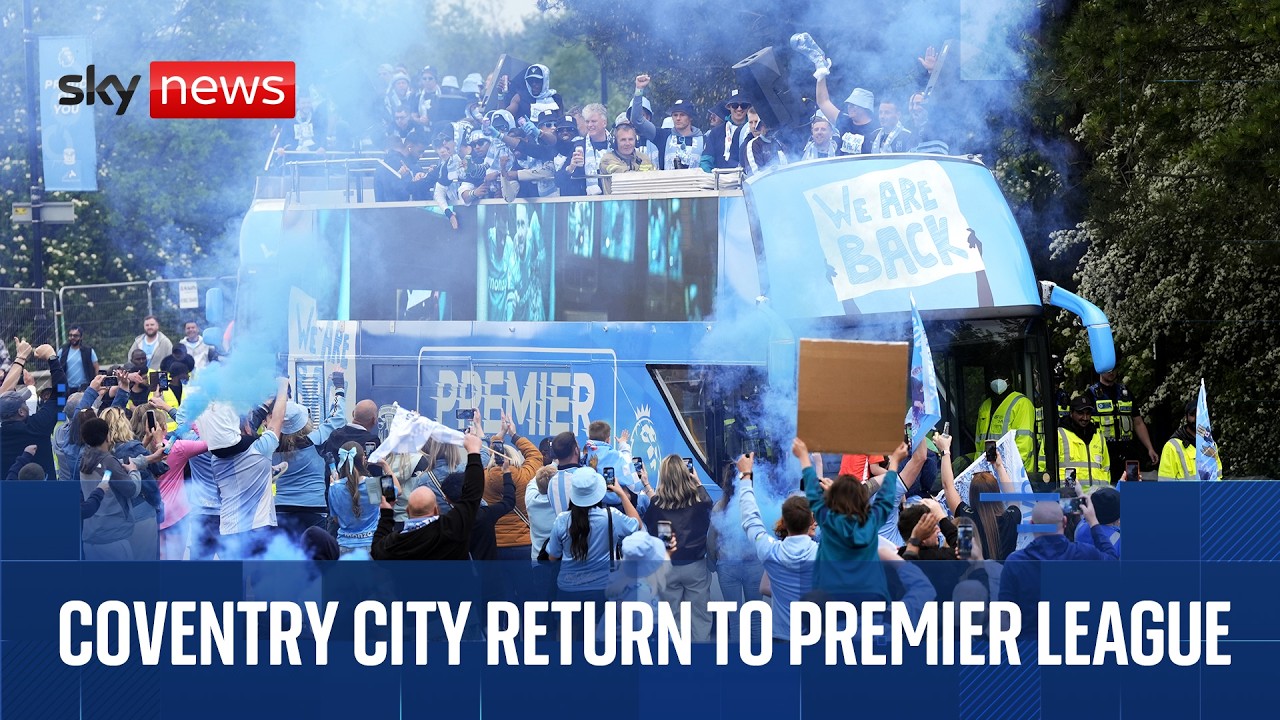 Coventry City mark return to Premier League with bus parade