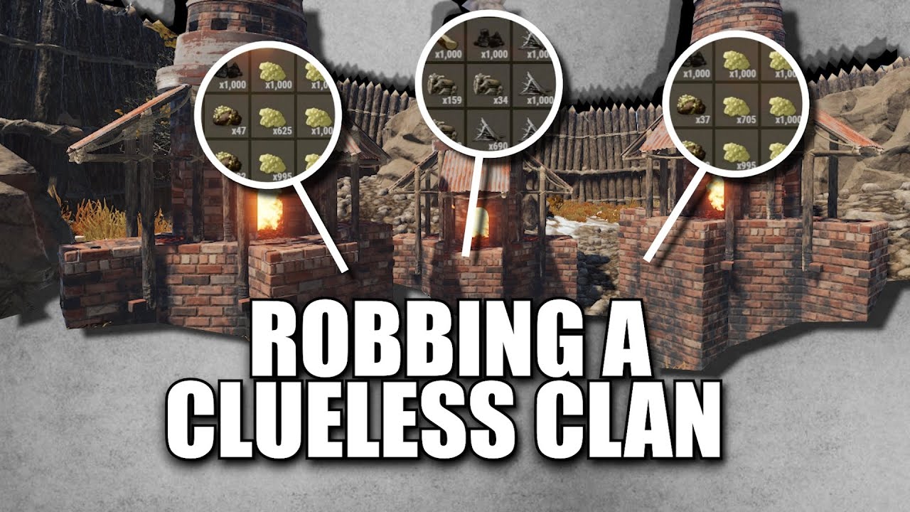 ROBBING a CLAN COOKING SULFUR in THEIR COMPOUND | Rust Solo Survival (1 of 4)