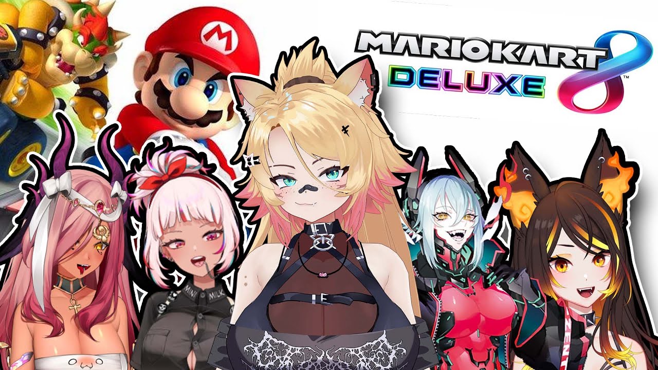 Obkatiekat Plays Mario Kart with @FeFeVtuber, @SinderVTuber, @trickywivtuber & @Zentreya