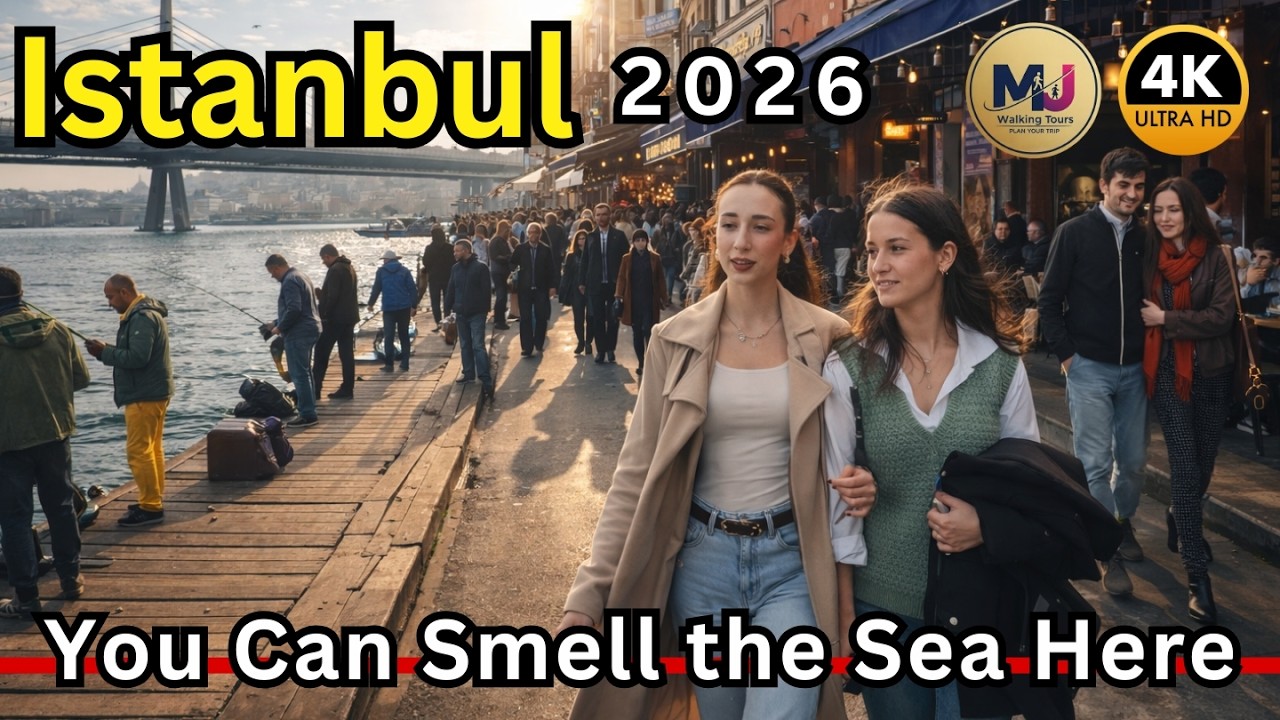 Istanbul Walking Tour 4K | Haliç Bridge to Karaköy Cozy Streets | February 2026