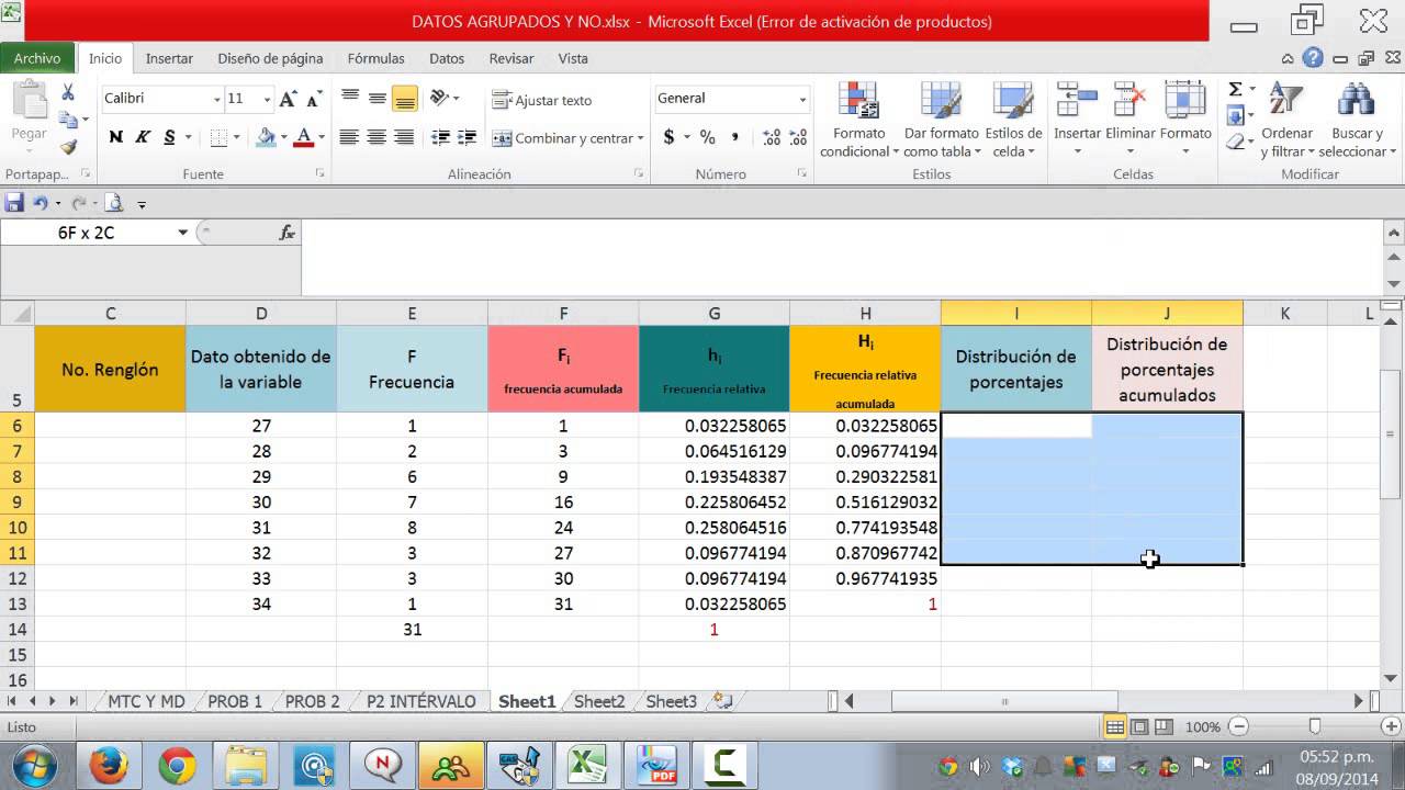 U2 Actividad 1  Datos agrupados y no agrupados