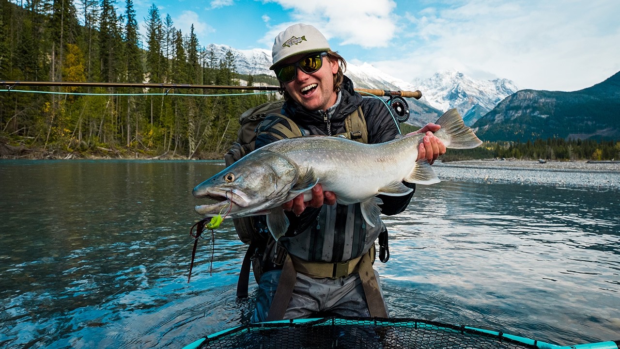 Fly Fishing a Glacier River FULL of Giant Bull Trout (Canada)