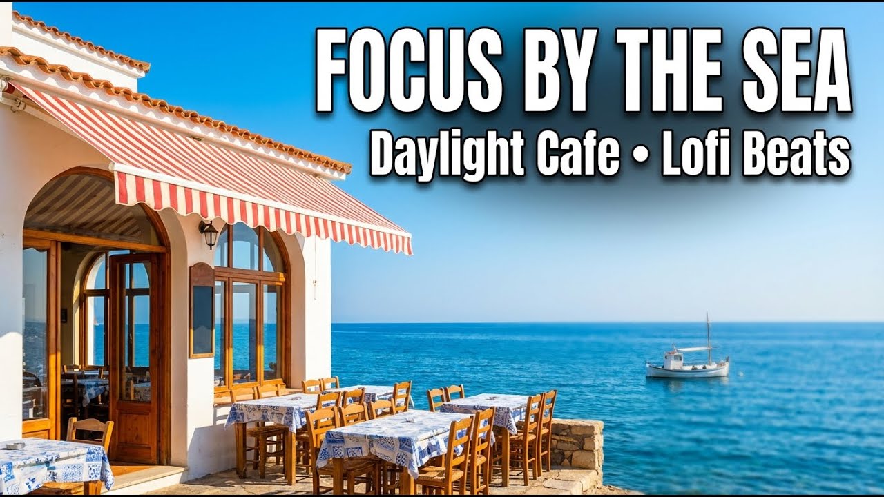 Coastal Breeze Cafe  Peaceful Ocean Lofi for Focus  Productivity