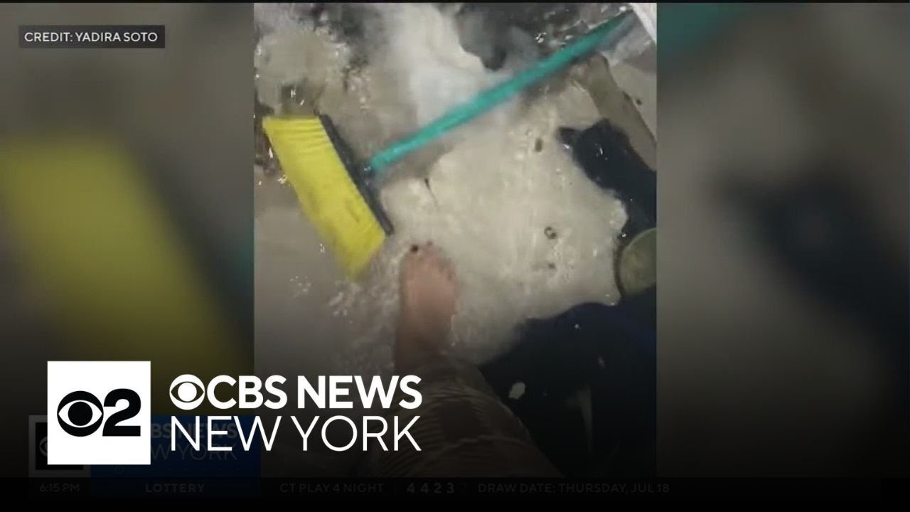 Floodwater bursts through wall of NYCHA apartment