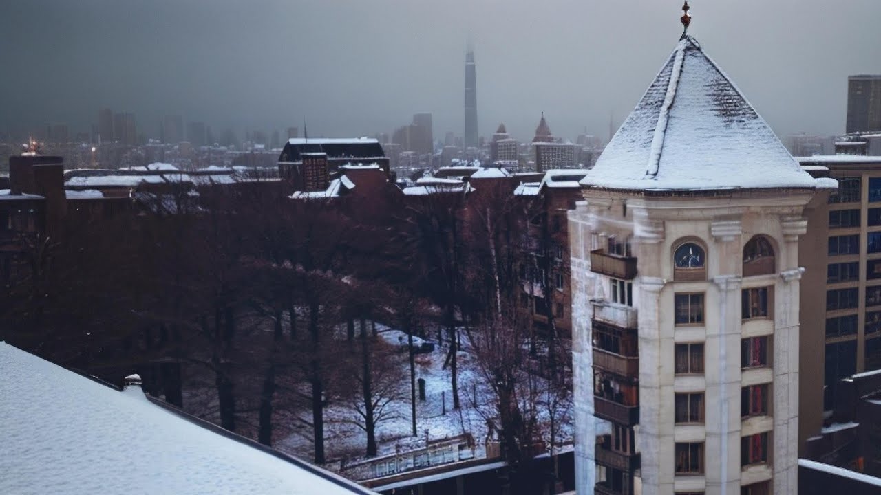 lonely snowy morning