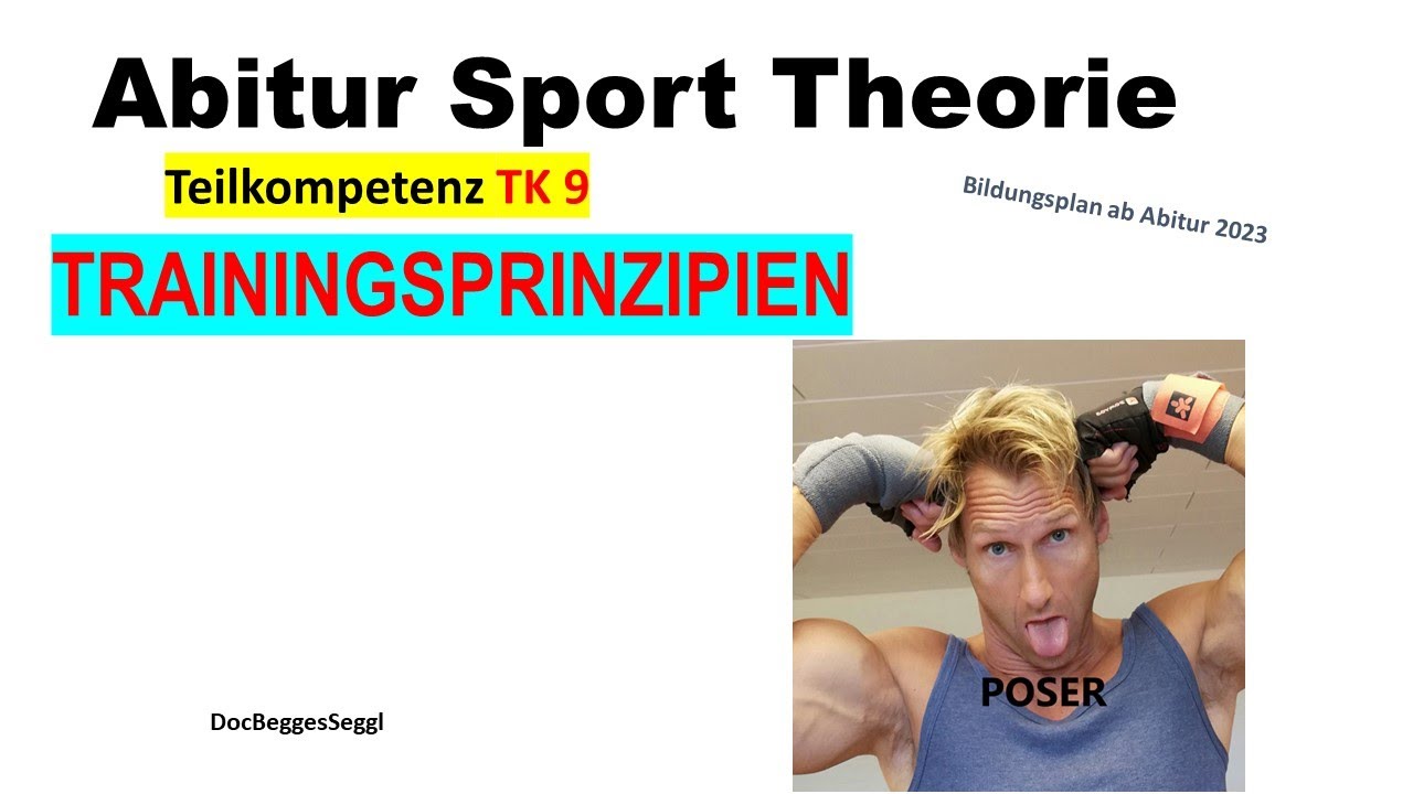ABITUR 2026 SPORT THEORIE TK 9: TRAININGSPRINZIPIEN - Grundlagen und klassische Abitursfragen