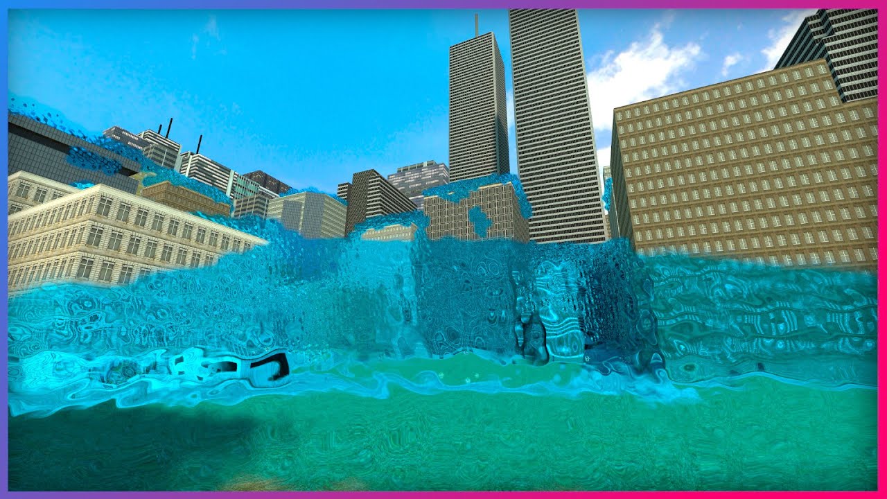 So I Tried To Flood BigCity... ( GWater 1.4 ) | Garry's Mod
