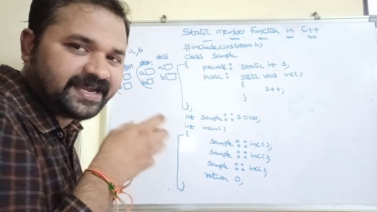 Static Member Functions in C++ || C++ Programming
